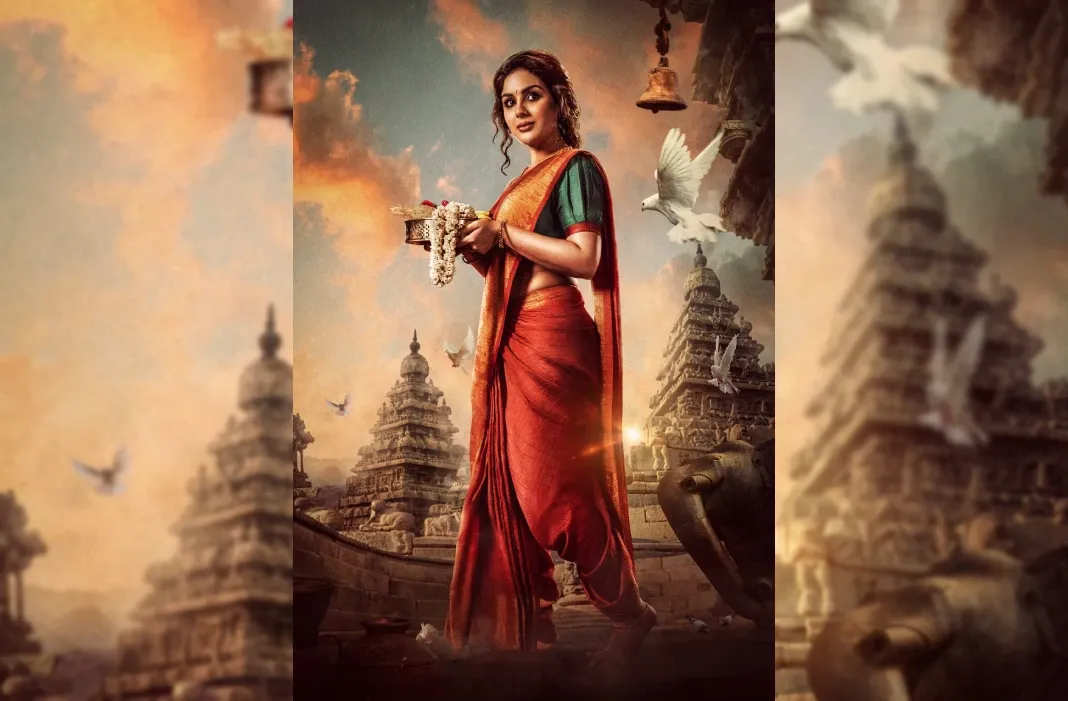 டெவில்' படத்தில் சம்யுக்தா நடிக்கும் நிஷாதா கதாபாத்திரத்தின் , ஃபர்ஸ்ட் லுக் போஸ்டர் வெளியாகியுள்ளது