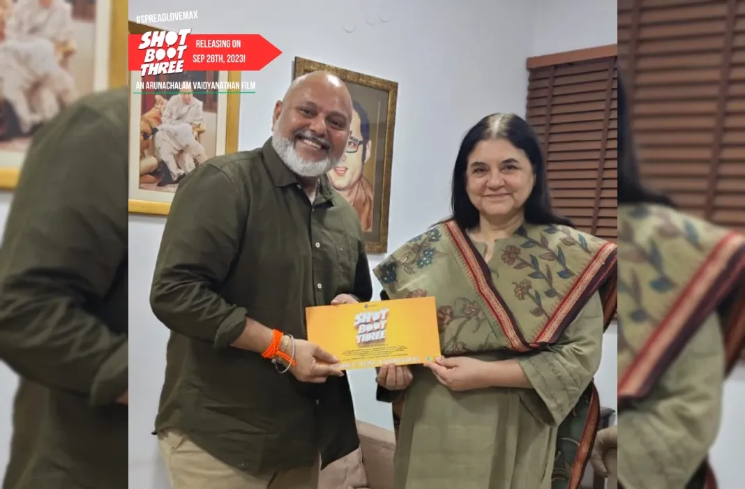 இந்திய அரசியல்வாதியும், விலங்குநல ஆர்வலருமான திருமதி. மேனகா சஞ்சை காந்தி அவர்களின் பாராட்டுகளைப் பெற்ற“ஷாட் பூட் த்ரீ” திரைப்படம்