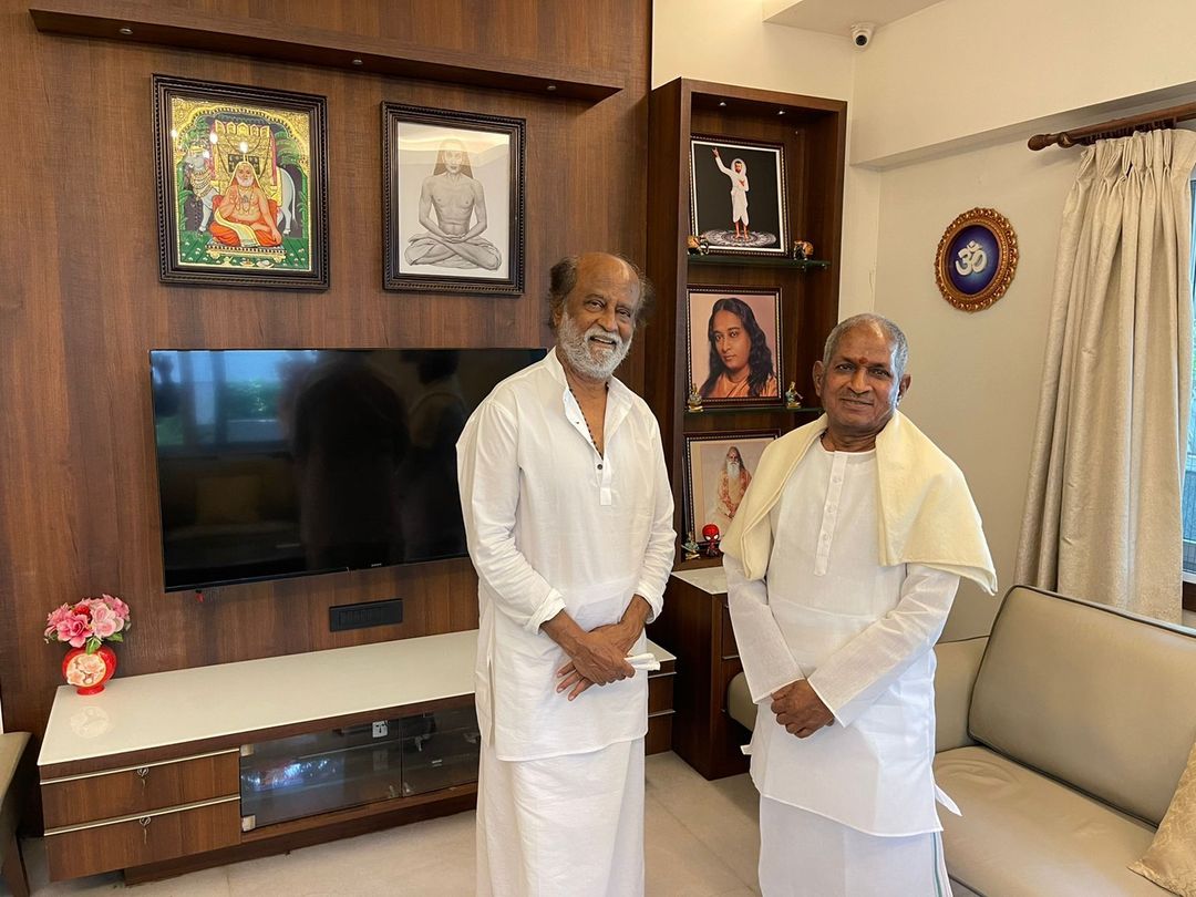 சூப்பர் ஸ்டாரை சந்தித்த இளையராஜா!!! ஏன் தெரியுமா