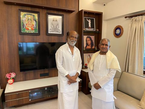 சூப்பர் ஸ்டாரை சந்தித்த இளையராஜா!!! ஏன் தெரியுமா
