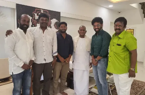 புத்தாண்டில் இசைஞானி இளையராஜாவை சந்தித்து ஆசி பெற்ற சாமானியன் குழு